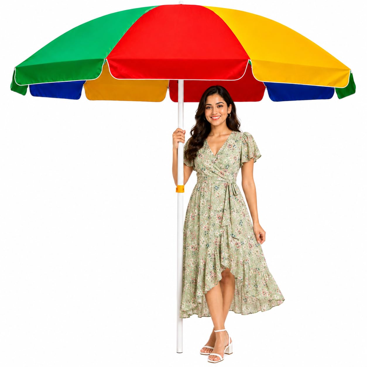 Garden Umbrella 7FT Garden Canopy Outdoor Umbrella Patio Umbrella Lawn Use Outdoor Canopy Courtyard Use Balcony Use Deck Use (Multicolor)-image-30