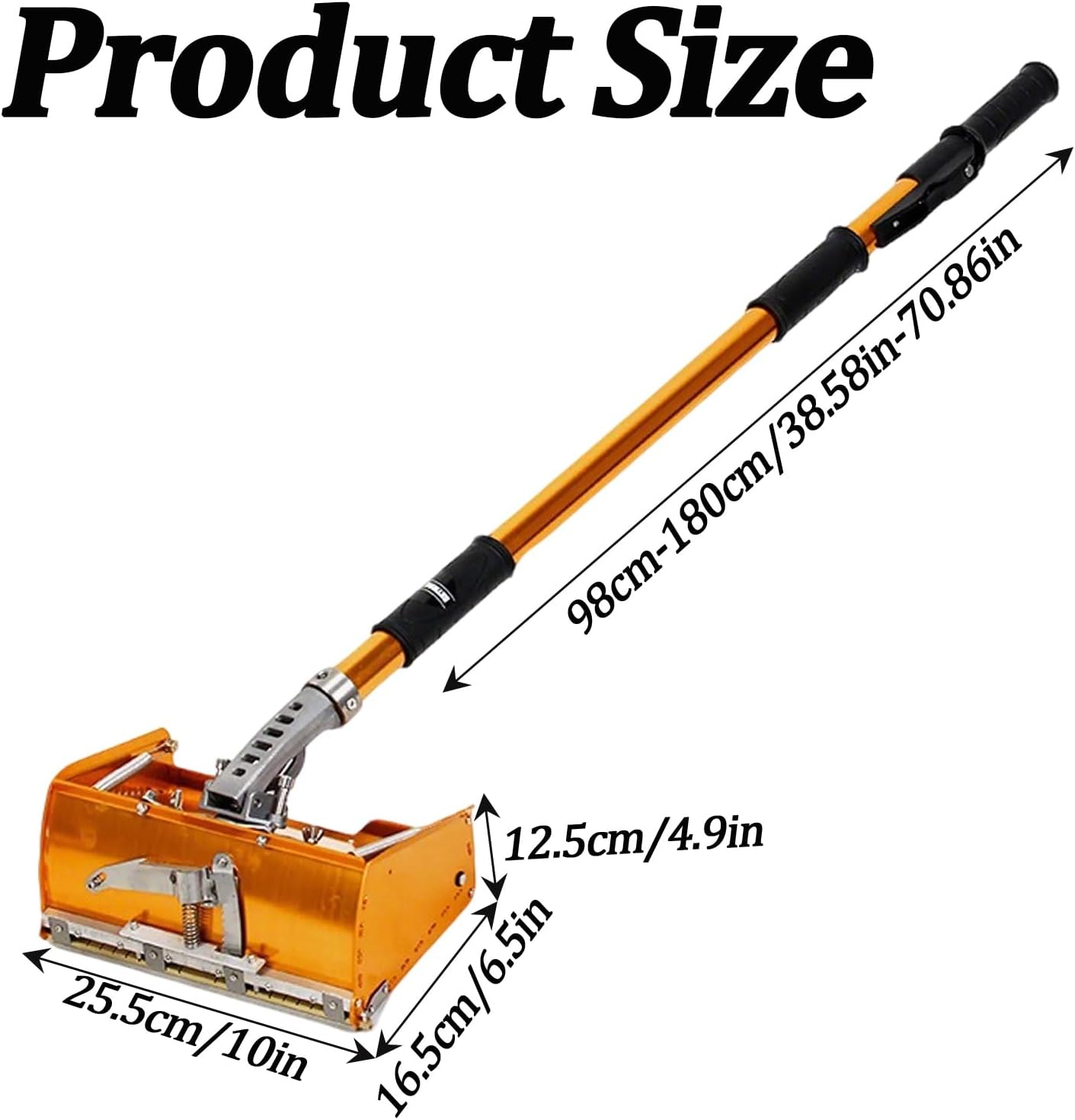 Drywall Flat Finishing Box Tool, Professional Drywall Tools with Extension Handle, Drywalls Smoothing Tool, 10inch Width, 120° Adjustable Wallboard, for Plasterboard Wallboard Sheetrock