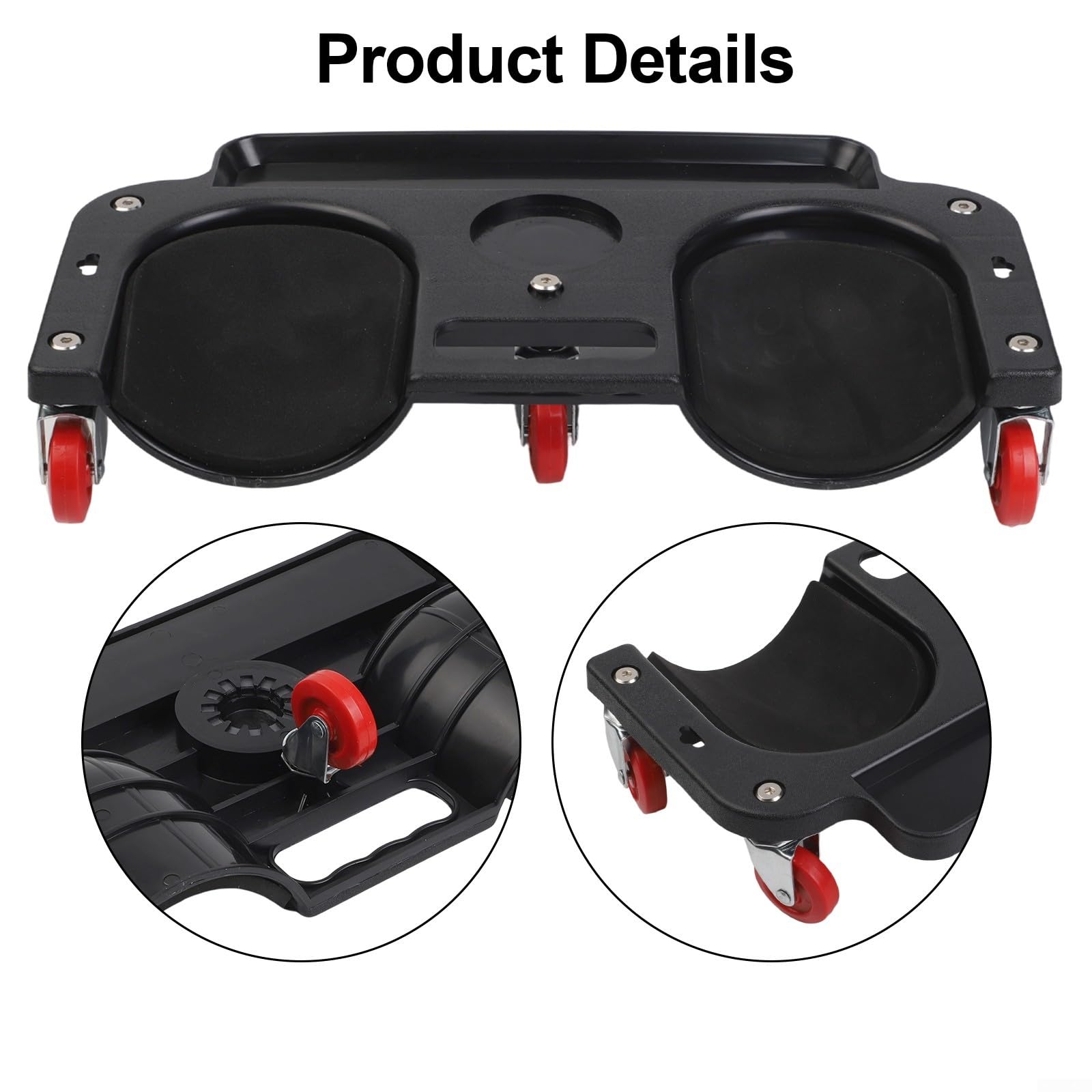 Ginocchiera resistente con struttura in plastica PE (nero) | Robusto telaio in plastica PE, design resistente agli urti, lunga durata, supporta carichi pesanti, essenziale per officina