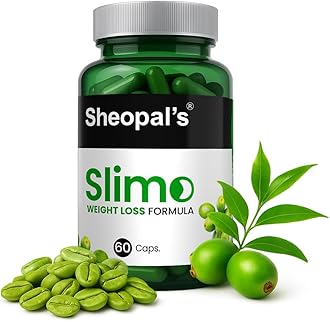 Sheopals Slimo Capsules - Chlorogenic Acid Capsules, 100% Natural Weight Loss Supplement, Boosts Metabolism, Supports Fat Burn, 60 Capsules