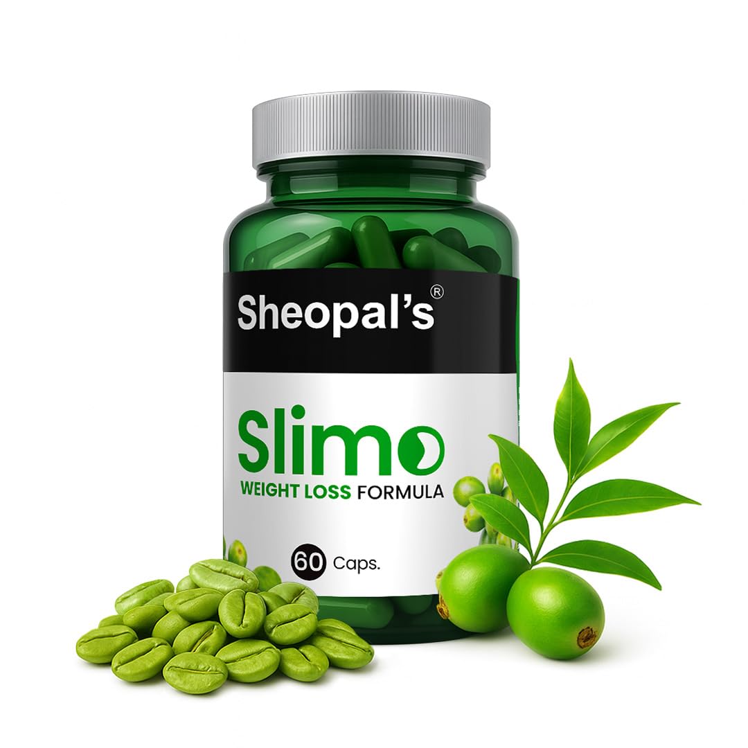 Sheopals Slimo Capsules - Chlorogenic Acid Capsules, 100% Natural Weight Loss Supplement, Boosts Metabolism, Supports Fat Burn, 60 Capsules