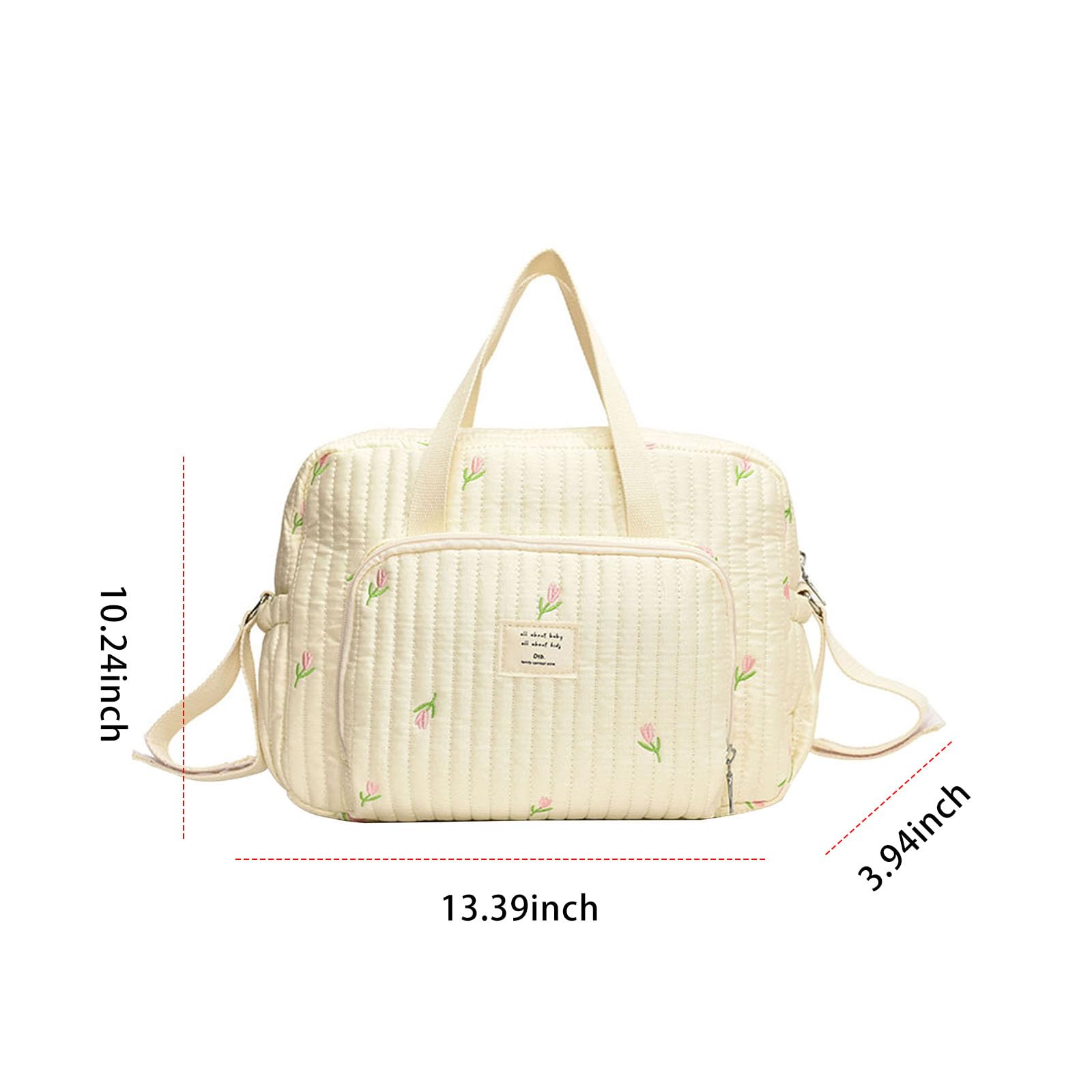 Piccola Borsa per Pannolini, Tasca per 2 biberon, Passeggino Portatile, Pannolini per Bambini, Tracolla Regolabile