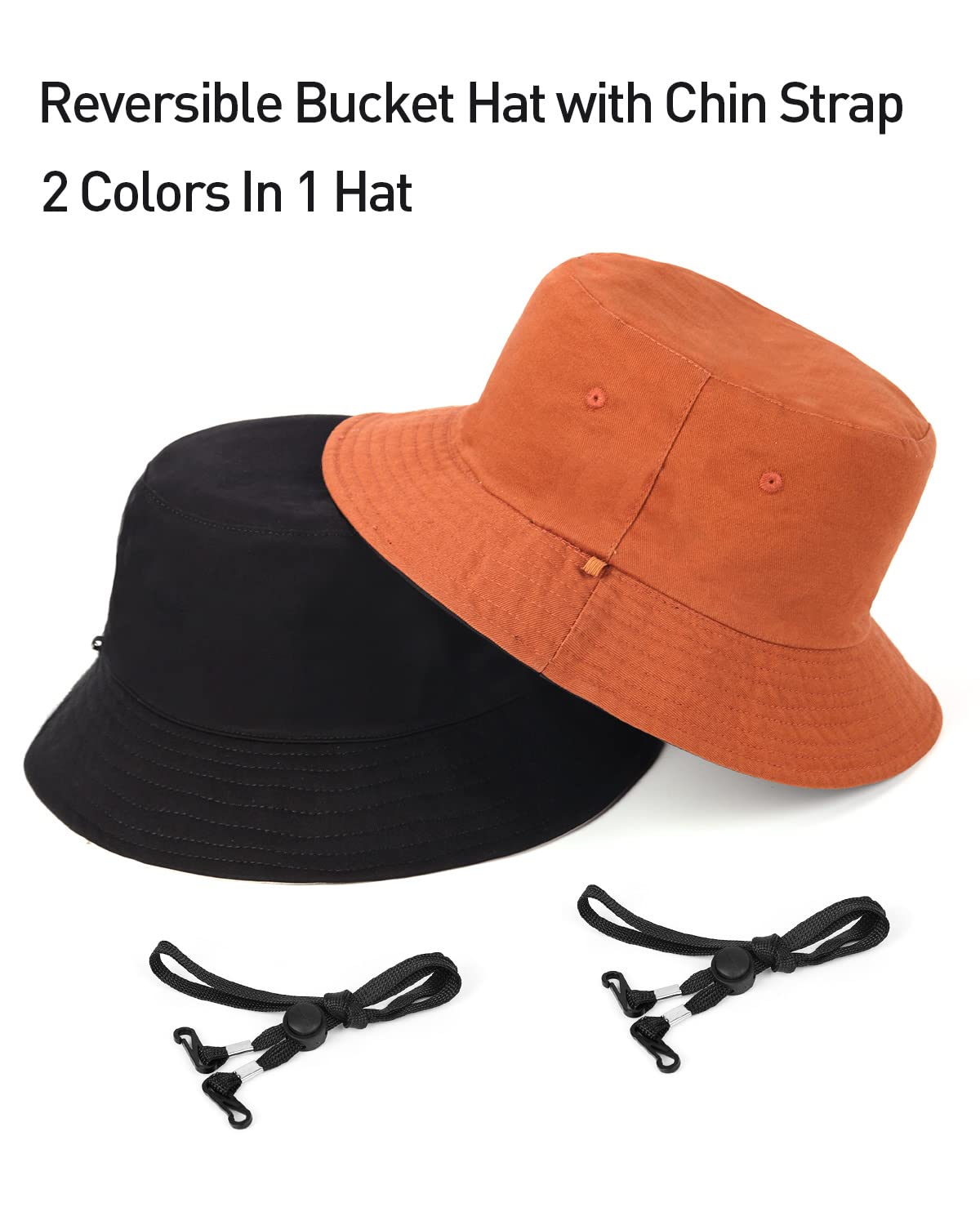 Feng Shui， Sombreros para el Sol L/XL/XX-Large,Sombreros de Pesca Reversibles Grandes,Sombrero de Pescador con protección UV de Doble Cara para Golf, Senderismo al Aire Libre