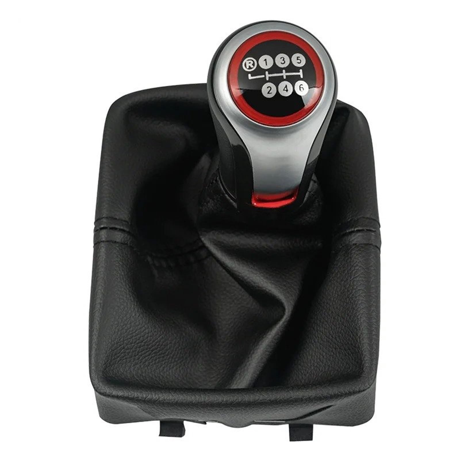 tusgt Knob Manual for VW for Polo 9N 9N2 2002-2009 Car Gear Shift Knob 5/6 Speed Gearbox Handle Lever Stick(6 Speed B0270)