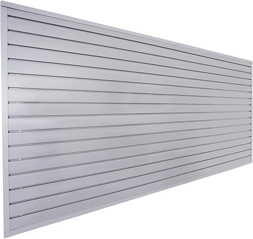 Slatwall Panel organizador de pared de garaje resistente montado en la pared, paneles de pared de PVC para pared de garaje y sistema de