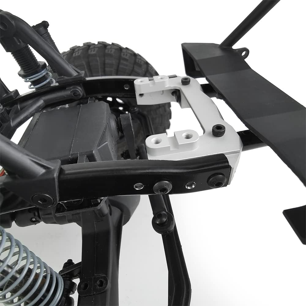 RCLIONS Aluminum Front Bumper Mount Servo Stand for AXIAL SCX10-II 90046/90047 1/10 RC Crawler Car Upgrades (Silver)