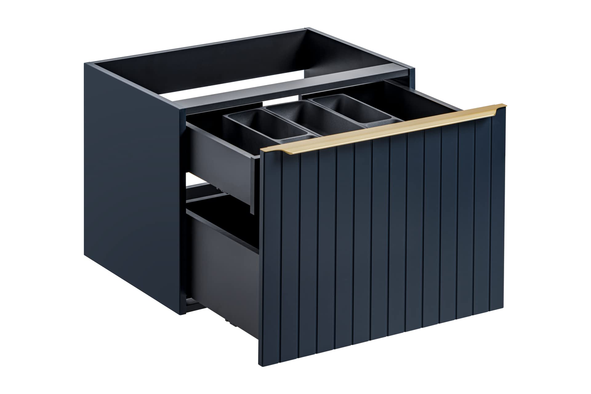 PIASKI Santa FE Deep Blue 80 cm szafka pod umywalkę z blatem, granatowa wisząca szafka pod umywalkę (tylko meble)