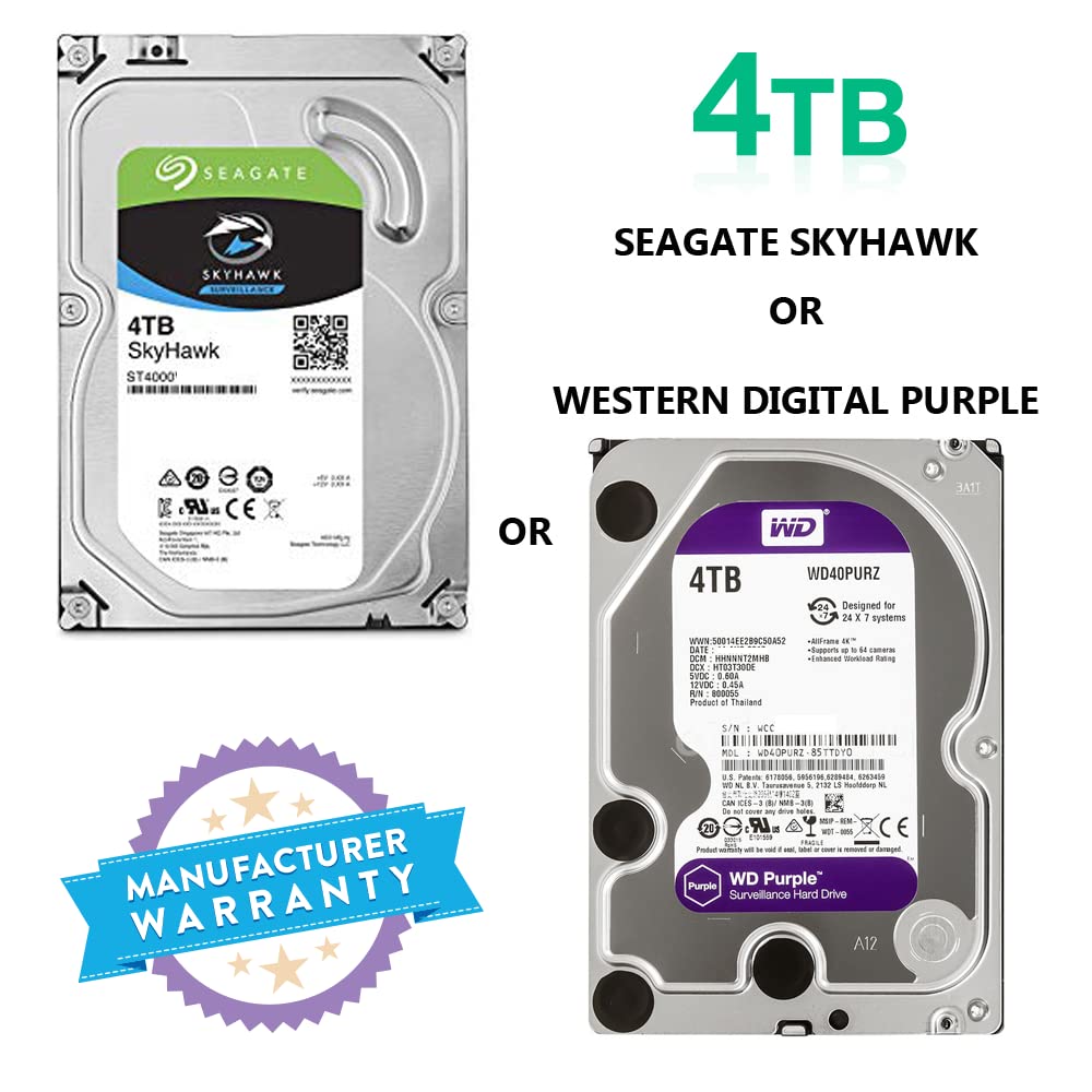 614xH+cn2mL._SL1000_ HIKVISION 16 Channel DVR with 5 MP 16 Bullet Cameras with Audio Recording + 4 TB HDD + (3+1) Cable roll + 16 CH Power Supply + USEWELL BNC & DC Full Combo Kit