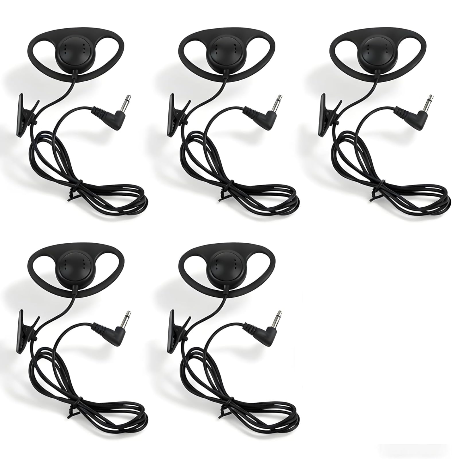 Oreillette Talkie-walkie, 1 Broche 3,5 mm en Forme de D Écouteur Casque Micro PTT, pour radios bidirectionnelles Talkie-walkie
