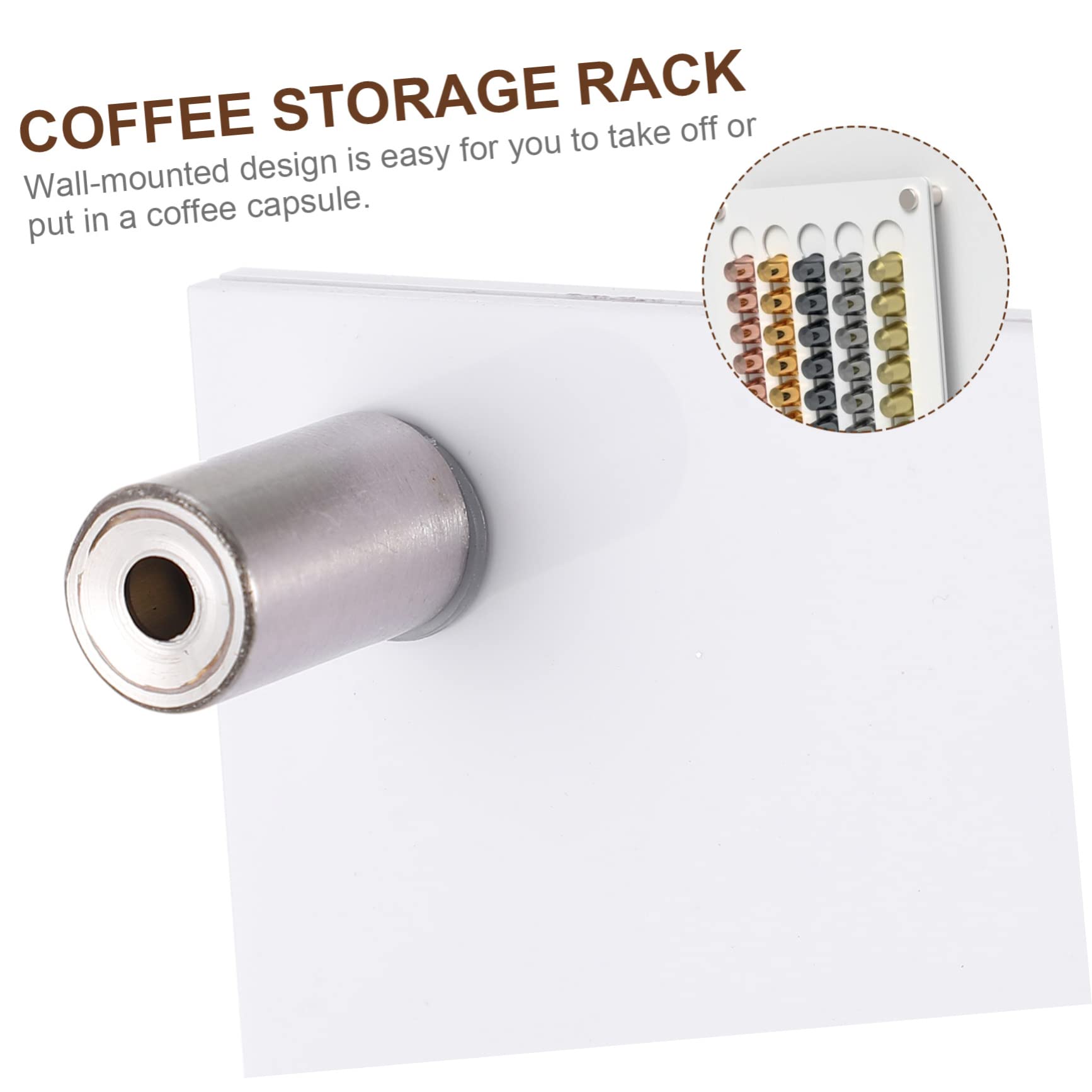 Zerodeko Organizzatore Design a Muro Bianco per Capsule di Acrilico Facile da Pulire Contenitore Compatto per Casa e Locale per Cialde Espresso