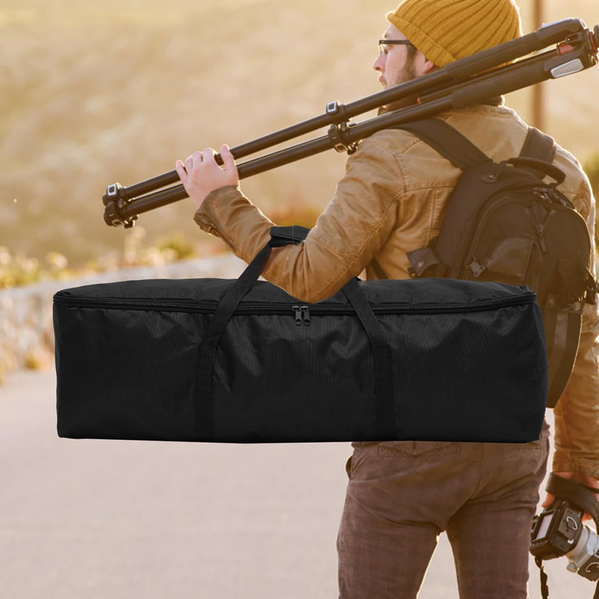 Hemobllo 6pezzi Borsa Per Treppiede Oxford Design Con Cerniera Porta Attrezzature Fotografiche Per Fotografia e Live Streaming