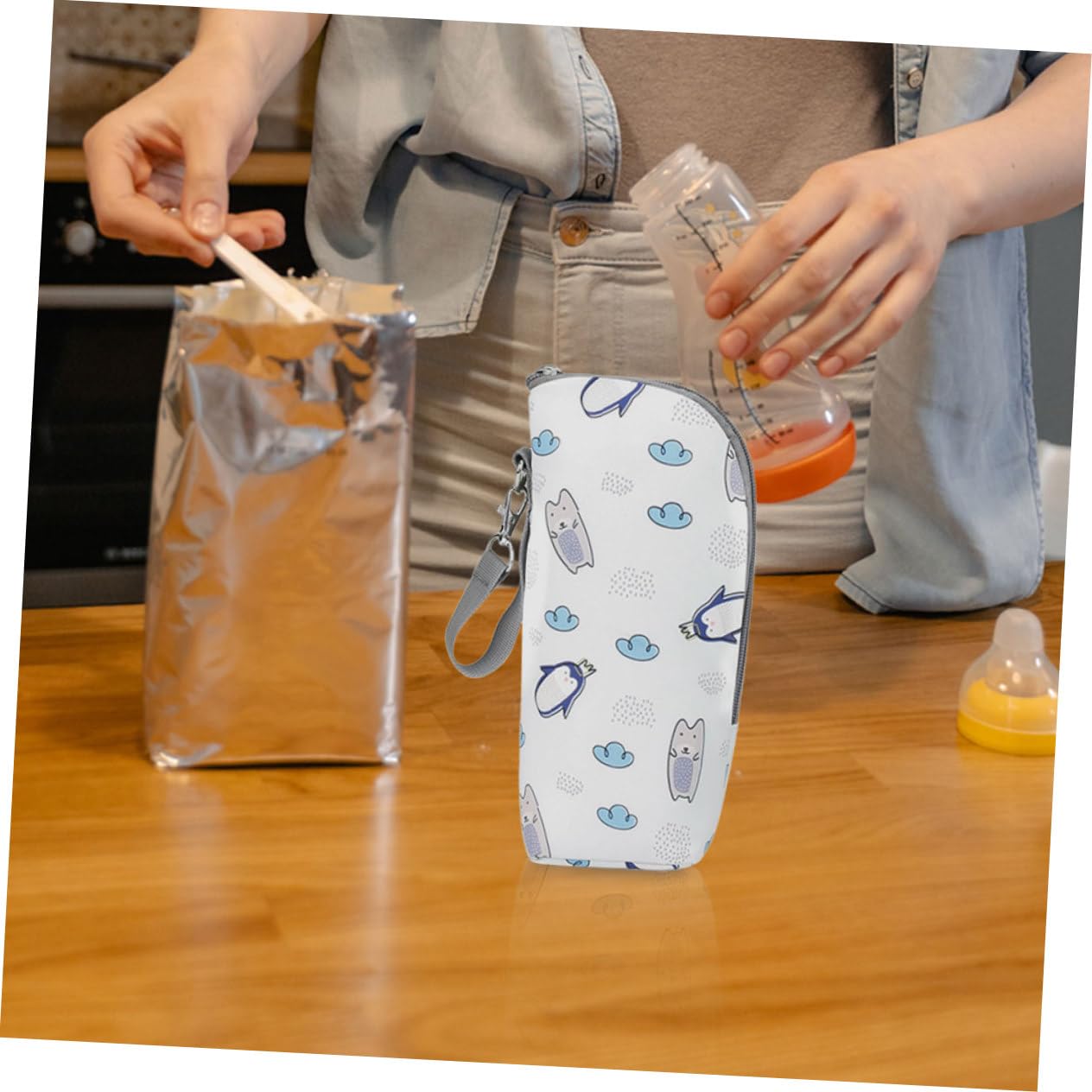 VICASKY 6piezas Bolsa Aislante para Biberones Termo Portátil De Almacenamiento para Alimentos De Resistente Al Agua y Ligero para Nuevos Padres