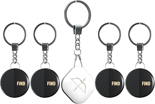 Nutale Localizador de llaves, paquete de 5 unidades de rastreador Bluetooth con llavero para llaves, carteras de mascotas, mochilas y tabletas
