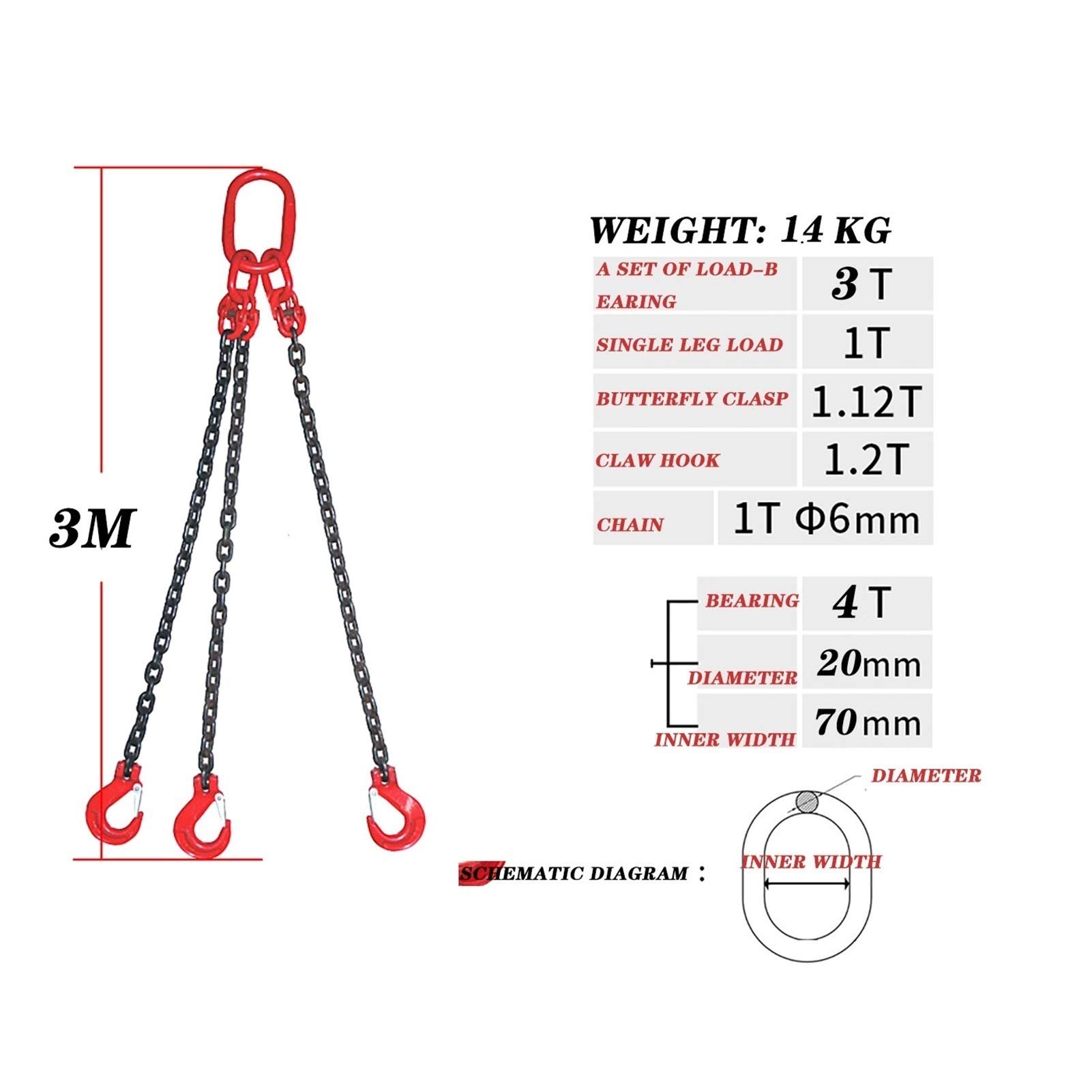 Amazon.co.jp: チェンブロック チェーンスリング吊り チェーンスリングーン リングチェーンクレーン 吊り具 スリングチェーン チェンブロック スリングフックタイプ チェーンフック 吊2Mリフティングチェーンスリング、手動ハンドリフトスチールチェーンブロックホイスト ...