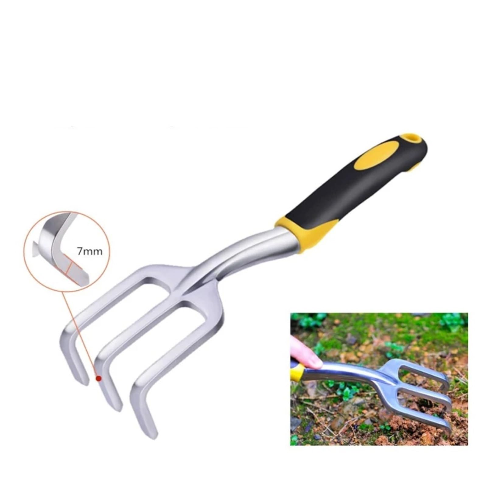 Handgabel Gartengeräte aus Aluminium – Gartenhandgeräte Gartenkelle Handschaufel Bodenrechen(Hand Shovel)