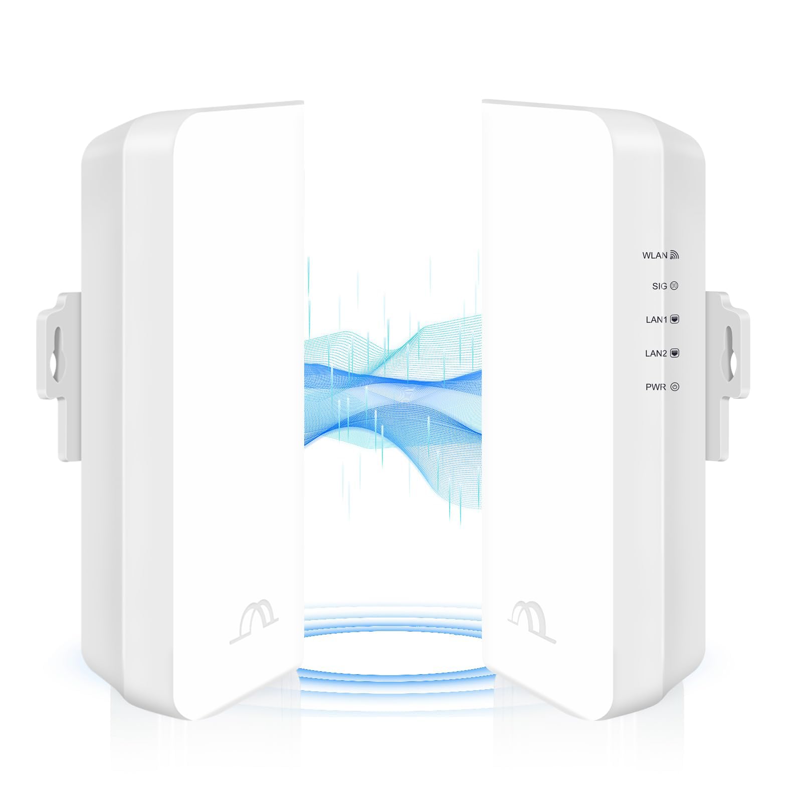 Davuaz Wireless Bridge,2.4GHz 300Mbps 2x14dBi High Speed | 1KM Long Range Working Distance | Point to Point Ptmp Outdoor WiFi Bridges for Wireless