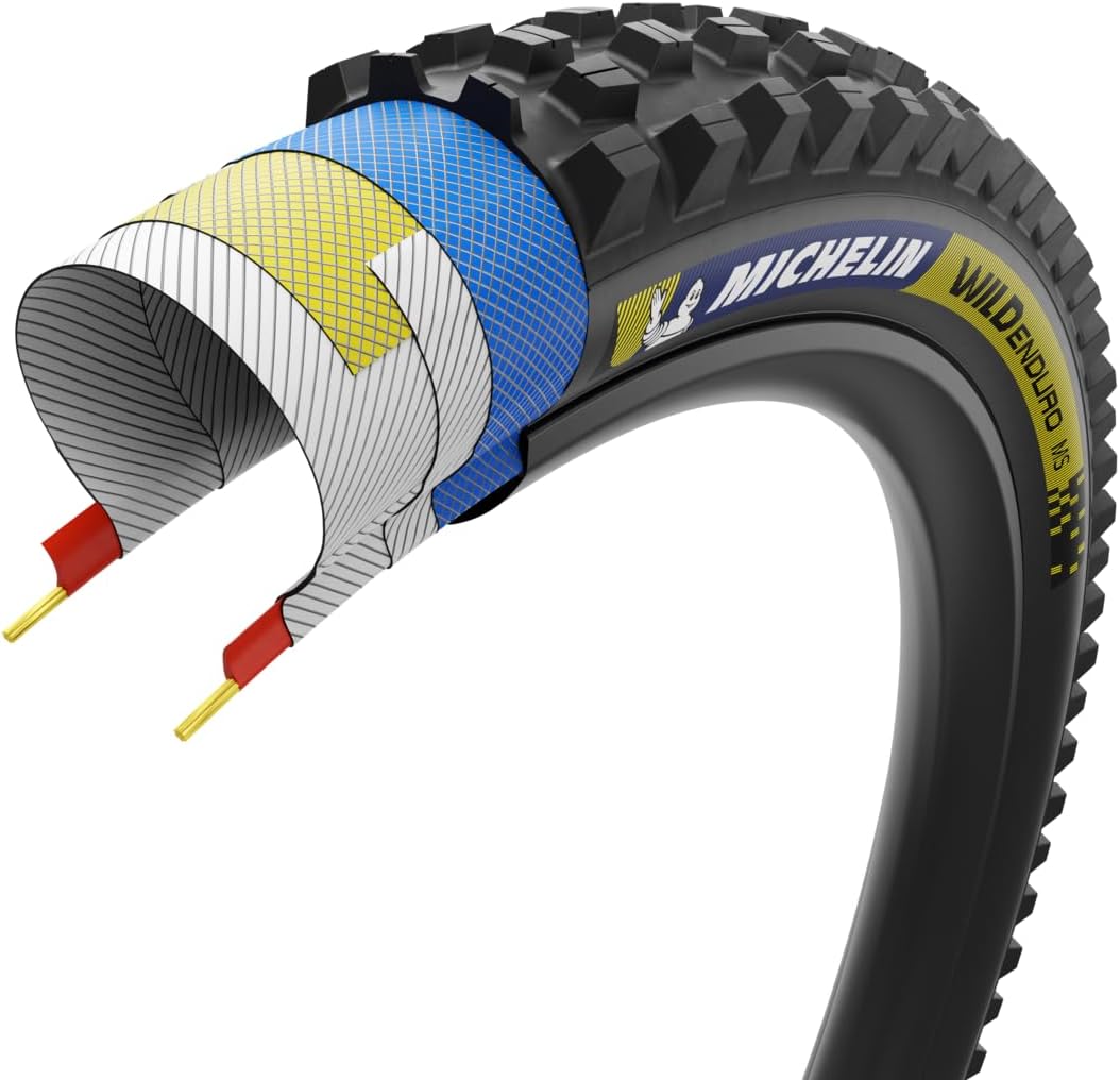 Michelin Wild Enduro MS Racing Line Tubeless Ready Mountain Tires 29''x2.40, Folding Bead, MAGI-X Compound, Gravity Shield Casing for E-Bikes