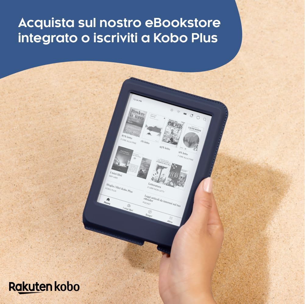 Kobo Clara 2E eReader 6" HD Touchscreen antiriflesso ComfortLight PRO 16 GB E Ink Deep Ocean Blue