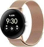 Cinturino compatibile con Google Pixel Watch 4 45 mm, cinturino in acciaio inossidabile a rete metallica di ricambio per smartwatch Pixel Watch 4 45 mm, Misura unica, Alluminio