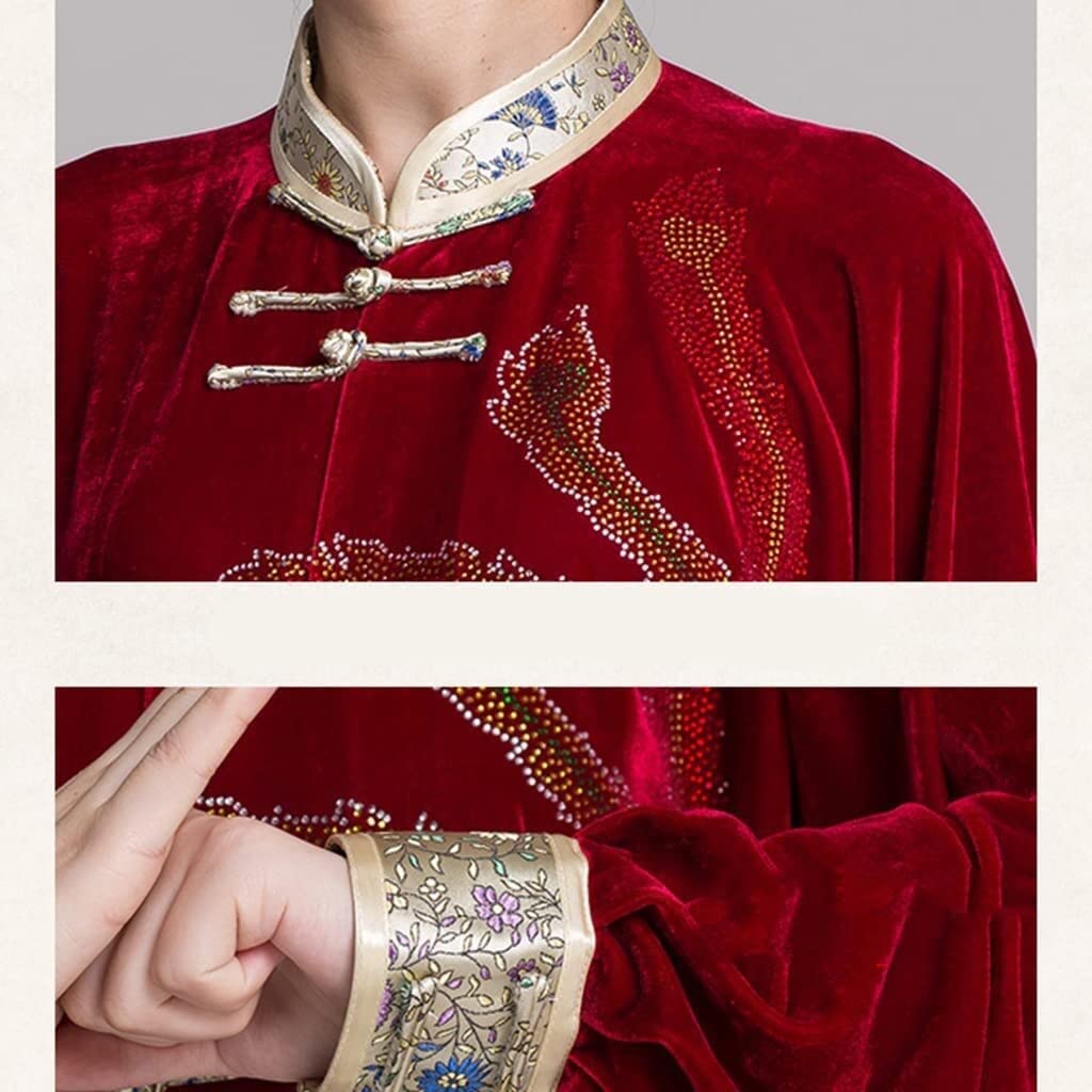 Tai Chi Uniform, Sztuki walki mundur kung fu miękki zestaw kung fu zimowy mundur sztuk walki aksamit ubrania Tai Chi ciepła odzież Wushu dla kobiety Wudang płaszcz męskie ubrania treningowe (kolor: D,