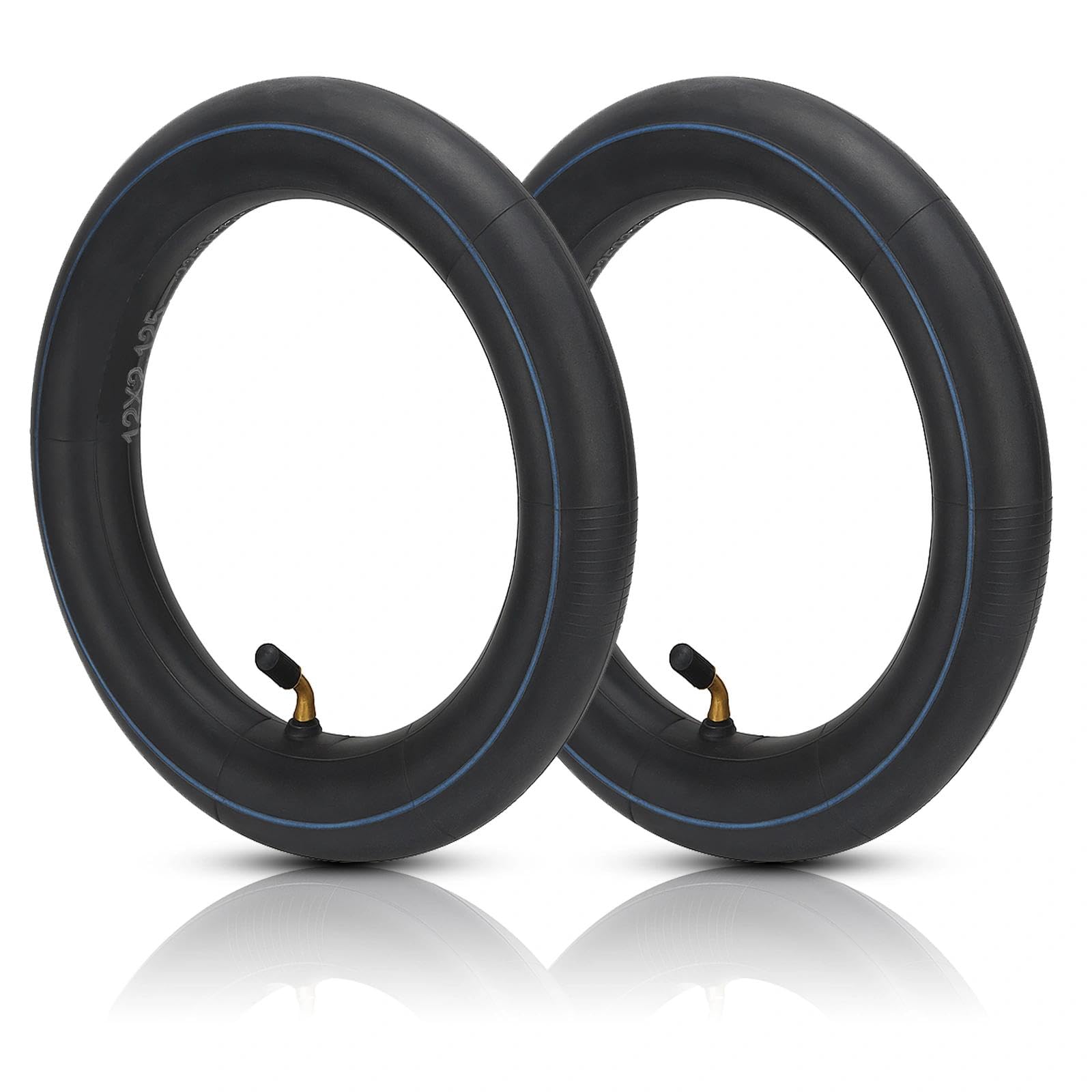 DAWRIS 2 Stück 12 Zoll Kinderwagen Schlauch Fahrradschlauch Schlauch 12 Zoll mit Winkelventil 45° Inkl 12 X 2 1/8 Verdickter Kompatibel für Kinderwagen Dreirad Laufrad Fahrrad Kinderrad