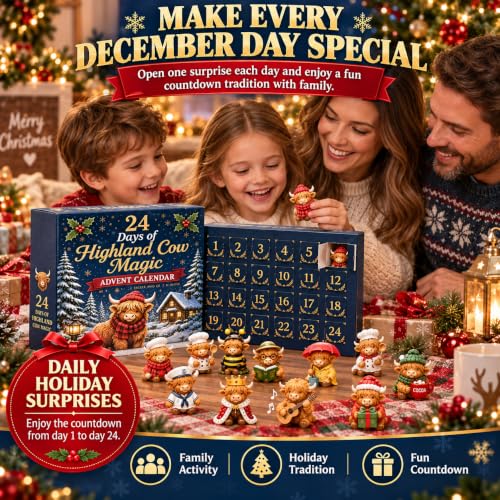 24 Days of 3D Highland Cow Magic Advent Calendar 2026 Christmas - image 7