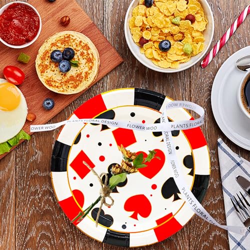 Set de 75 platos desechables para fiesta Casino 9 y 7 pulgadas miniatura 4