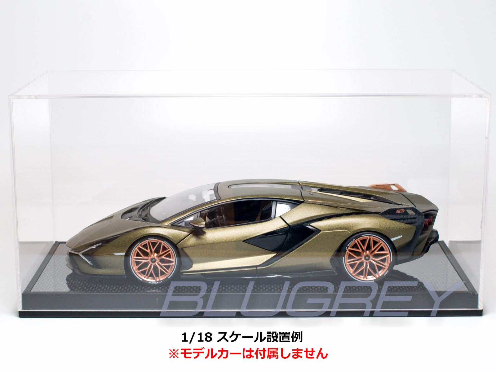 1/18モデルカー用 照明付き リアルカーボン台座 アクリルディスプレイケース Amazon.co.jp: LUXCASE 1/18 スケール モデルカー用 ディスプレイ