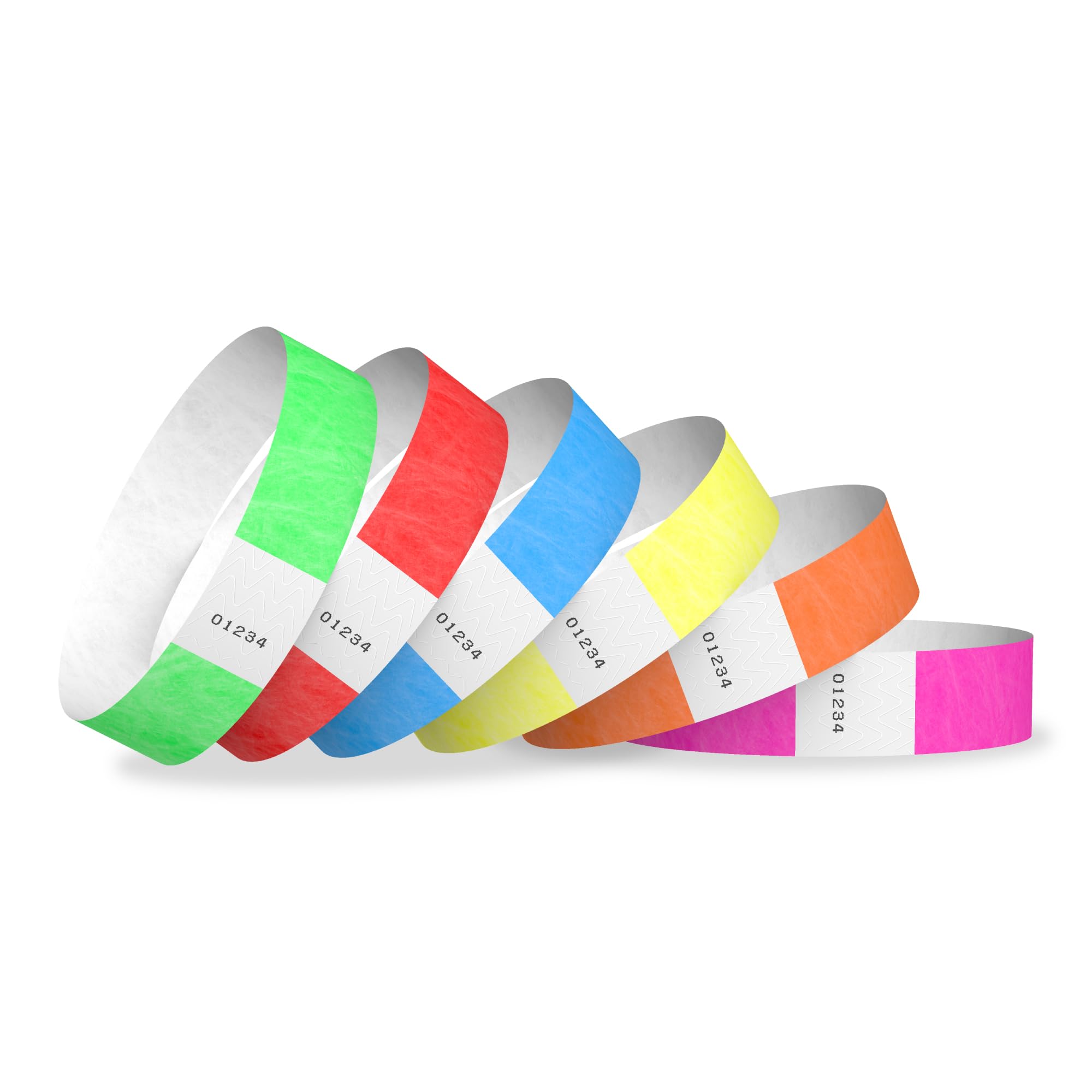 600 WristCo Tyvek Wristbands for Events, 6-Color Variety Pack – Tamper-Proof Design Prevents Reuse – Premium-Grade Bracelets for Hospital & Medical ID, Party, VIP Identification