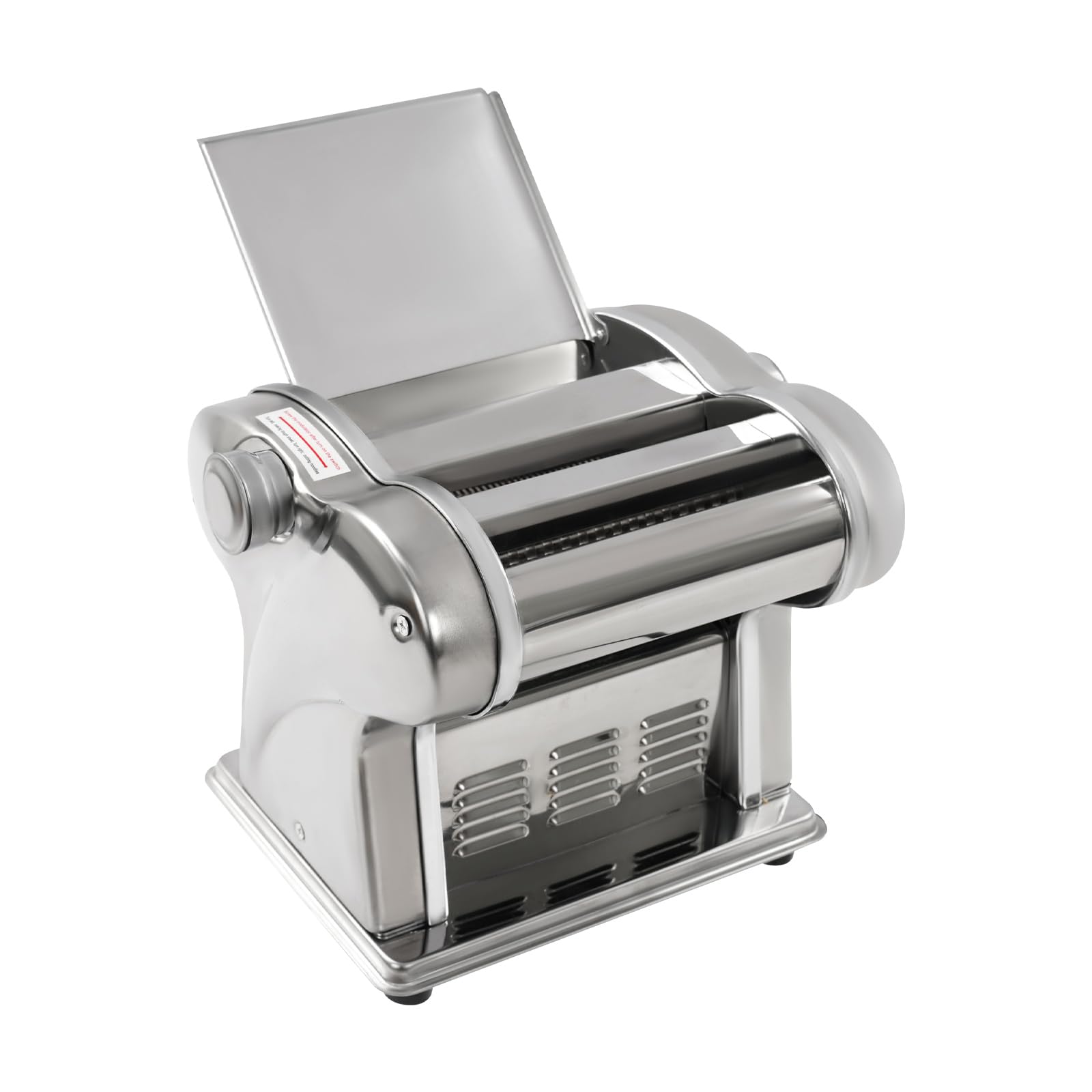 Elektrische Nudelmaschine 135W Edelstahl mit 8 Dickenstufen, 2 Klingen | 1,5 & 4mm Klingen, 8 Dickenstufen 0,5-4mm, verbesserte Motorabdeckung, 4 rutschfeste Füsse, für hausgemachte Pasta