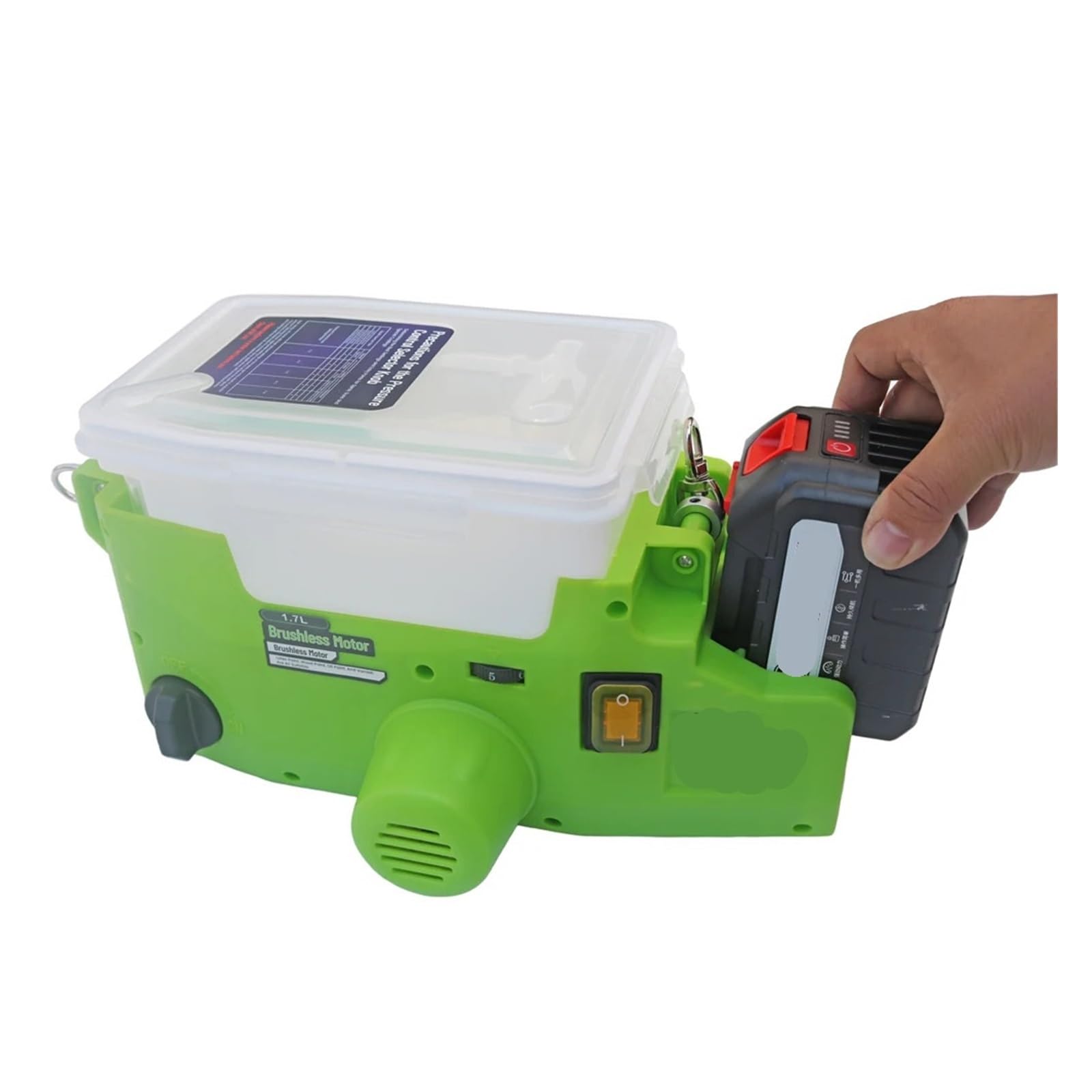 BASSFLY Macchina spruzzatrice Portatile da 500 W, Vernice al Lattice, Pistola a spruzzo ad Alta Pressione, Zaino, Batteria al Litio, Macchina for Pittura murale