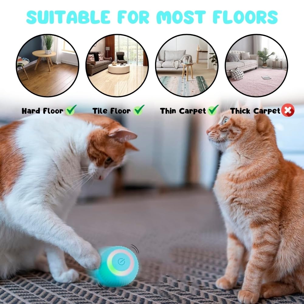 Interactive Cat Ball, Blue - Image 4
