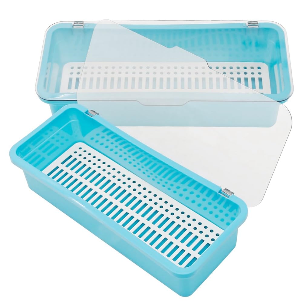 Vassoio Organizzatore Con Coperchio Per Utensili Cucina - 2 Pezzi Trasparenti 27x11.5x6.5 Cm - Foto 6