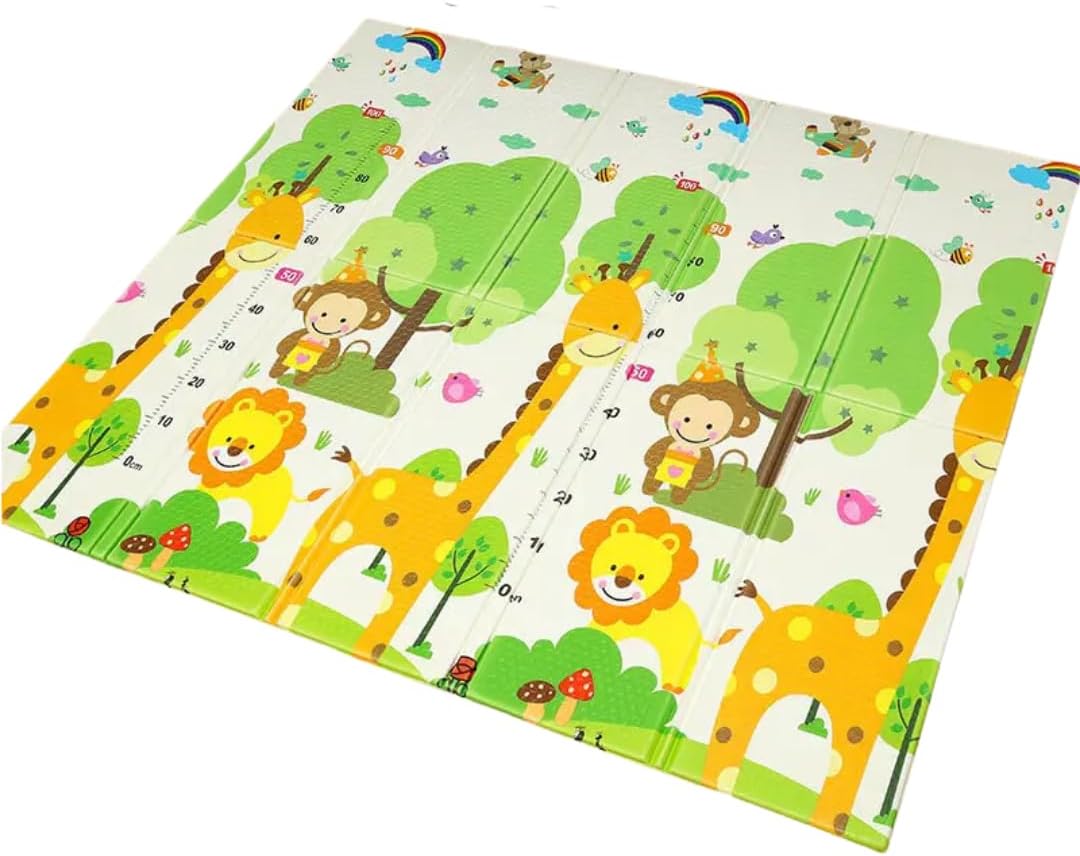 PICCASIO™ Foldable Baby Play Mat Activity Playmat for Babies Infants and Toddlers Small & Waterproof Foam Mat for Floor Indoor Outdoor 180 * 150 * 1.5CM (Big Playmat)