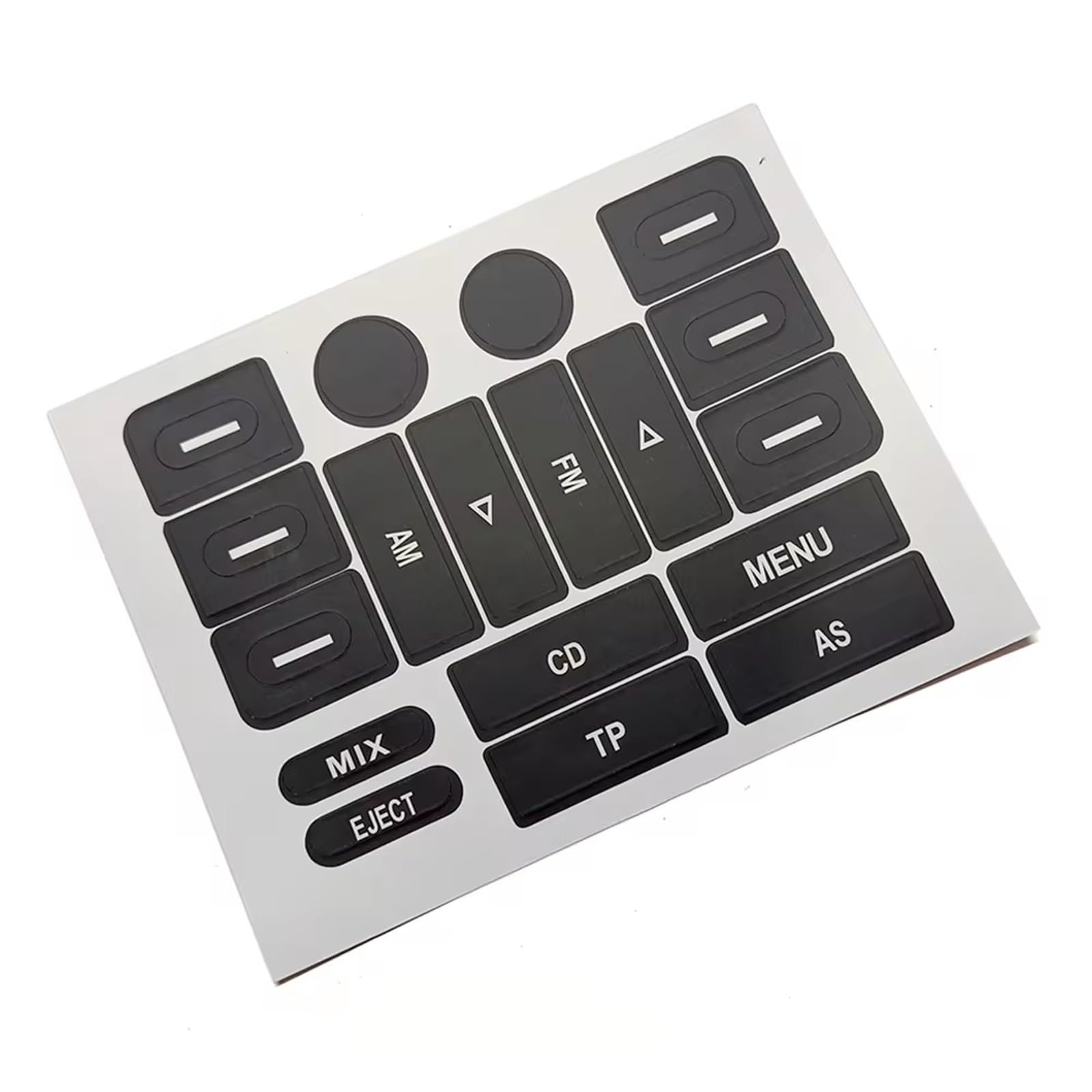 Button Repair Sticker Compatible with VW for Golf for Jetta for Passat 2005 2006 2007-2009 Car Multimedia Menu CD FM AM Audio Switch Button Repair Decal Sticker
