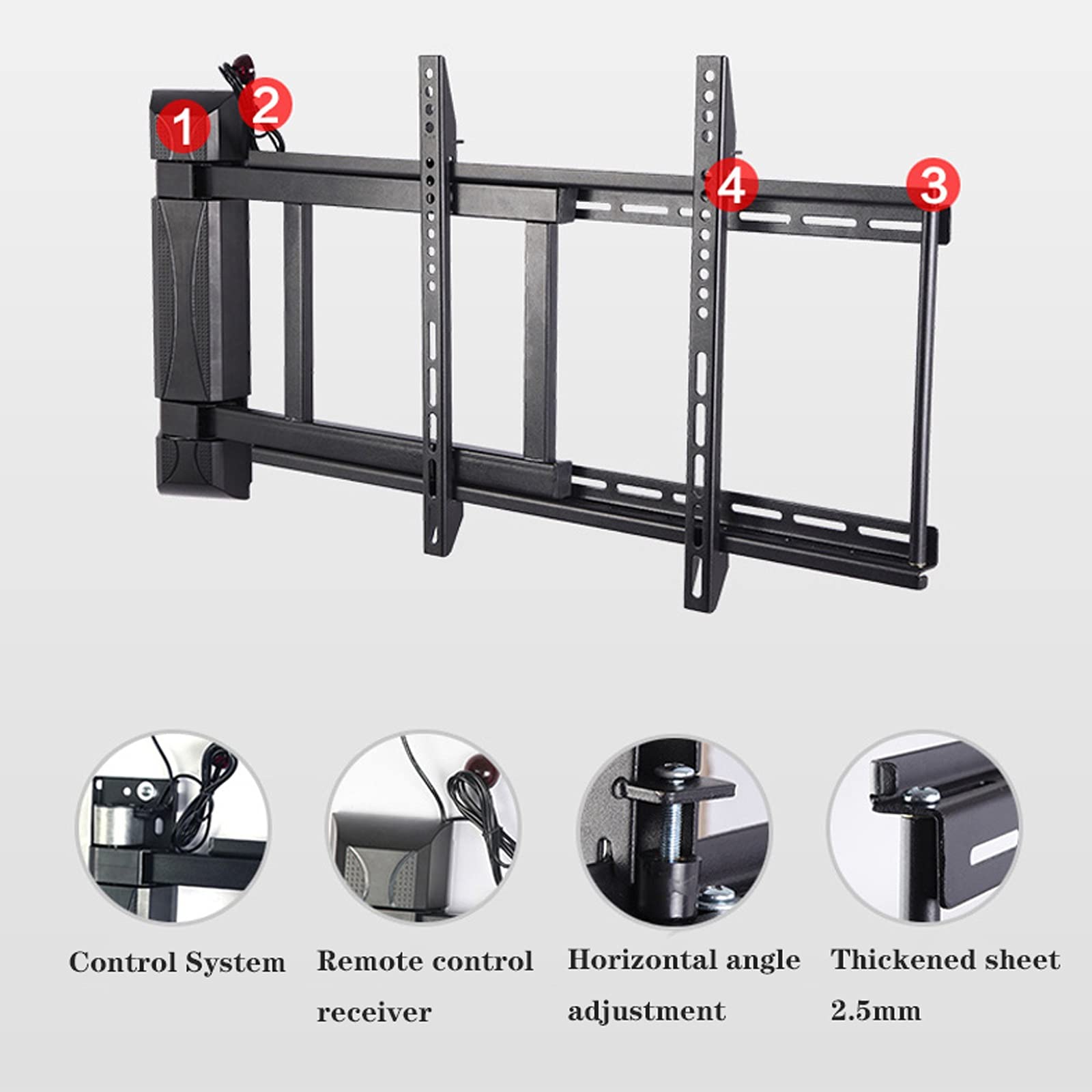 tv Stand Universale Electric. TV Parete del telecomando del rack montata a parete TV Staffa di rotazione Smart Parete fissa TV Staffa per la maggior parte dei televisori a schermo piatto 32-55 pollici
