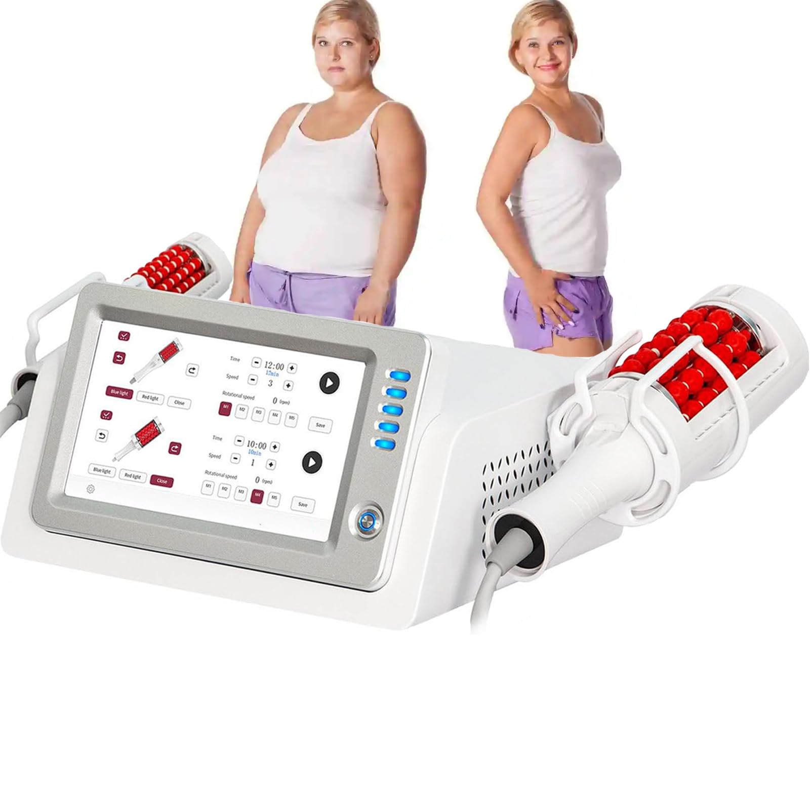 Urządzenie Ems Body Sculpting, spalające tłuszcz urządzenie modelowania sylwetki z 2 uchwytami, dotykowy do wyszczuplania talii, brzucha, ud, pośladków, ramion, nóg, salon spa