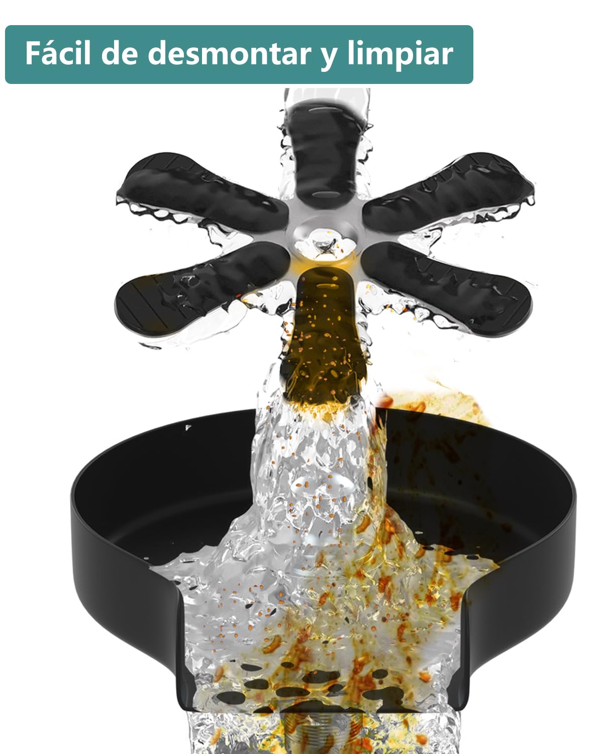 Lavadora De Vidrio, Aicoya AutomáTica Lavadora De Botellas, Limpiador De Vidrio De Alta PresióN Para Cocina, Fregadero, Bar, Hogar, Negro