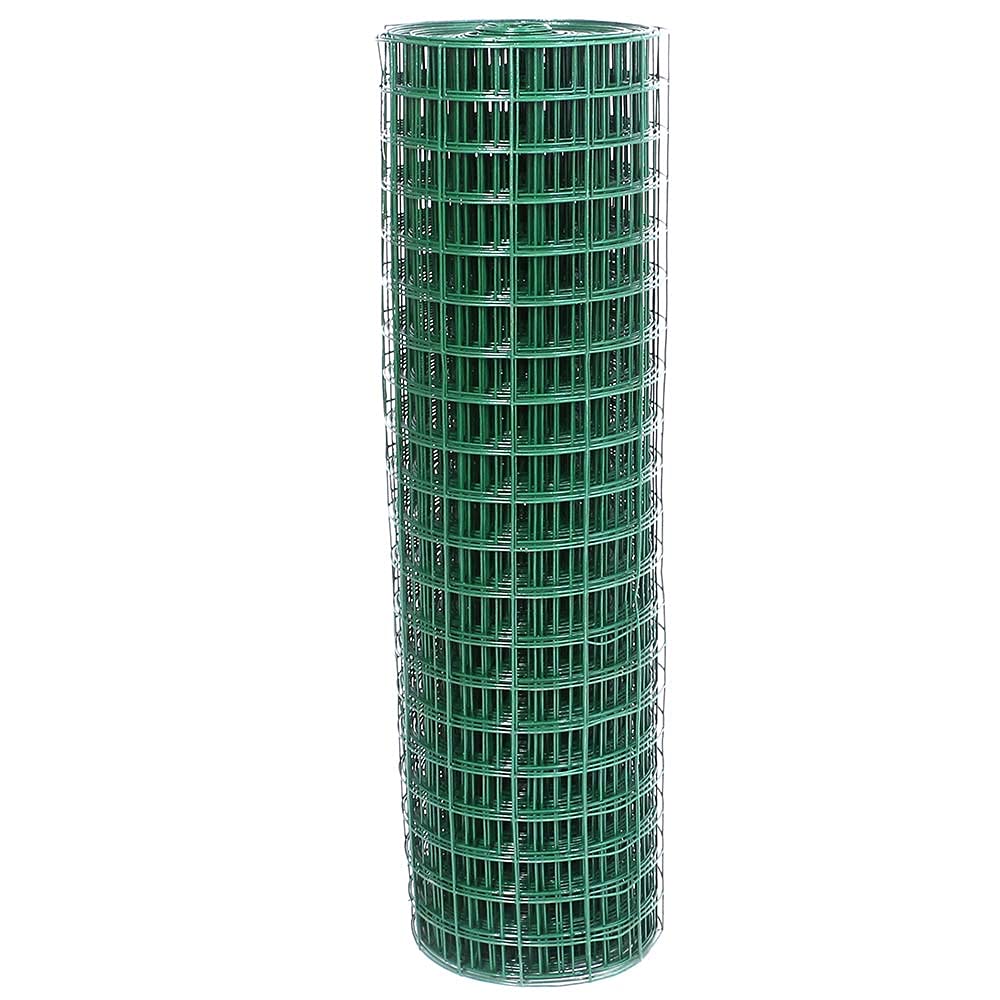 Bakaji Red metálica electrosoldada, altura 150 cm, longitud 25 m, malla 50 x 75 mm, galvanizada para vallas y jaulas animales de metal, Bricolaje DIY jardinería, color verde