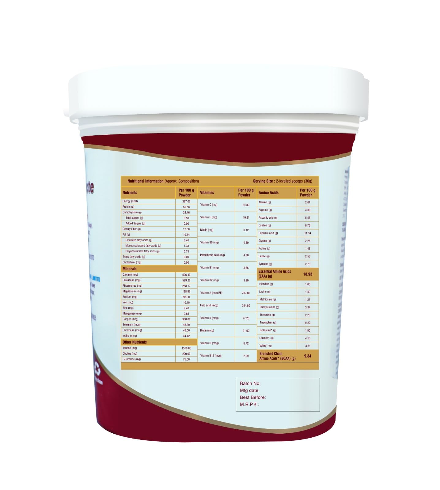Pronocte Plant Based Protein Powder for Men & Women | Gluten Free | Brown Rice Protein Supplement - 400g - Image 2 thumbnail