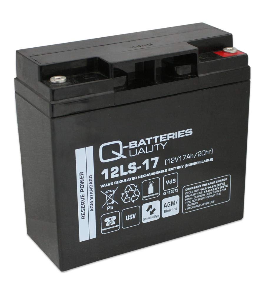 Q-Batteries 12LS-17 12V 17Ah Lead Fleece Battery/AGM VRLA with VdS