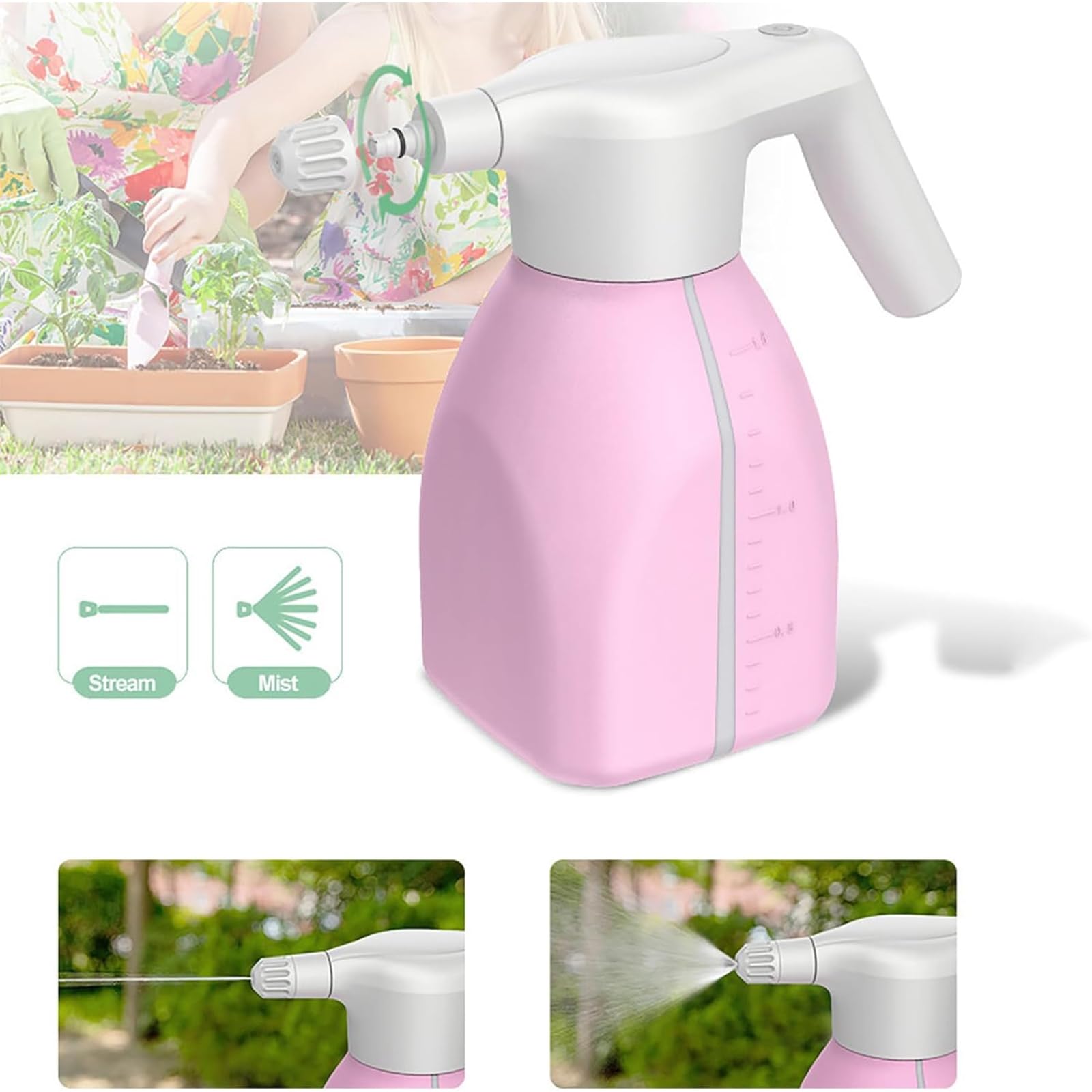 Spruzzatore Automatico Dell'annaffiatoio, Dispositivi Irrigazione dello Spruzzatore Pressione Piante All'aperto Dell'interno, capacità: 1,5L/nenenebc modalità Spruzzatura Regolabile