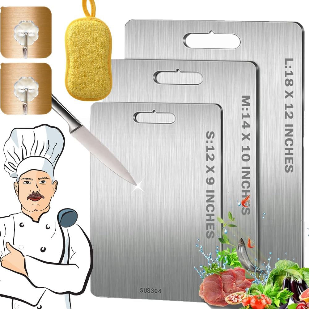 Donubiiu Cutting Board, Stainless Steel Cutting Board, Titanium Cutting