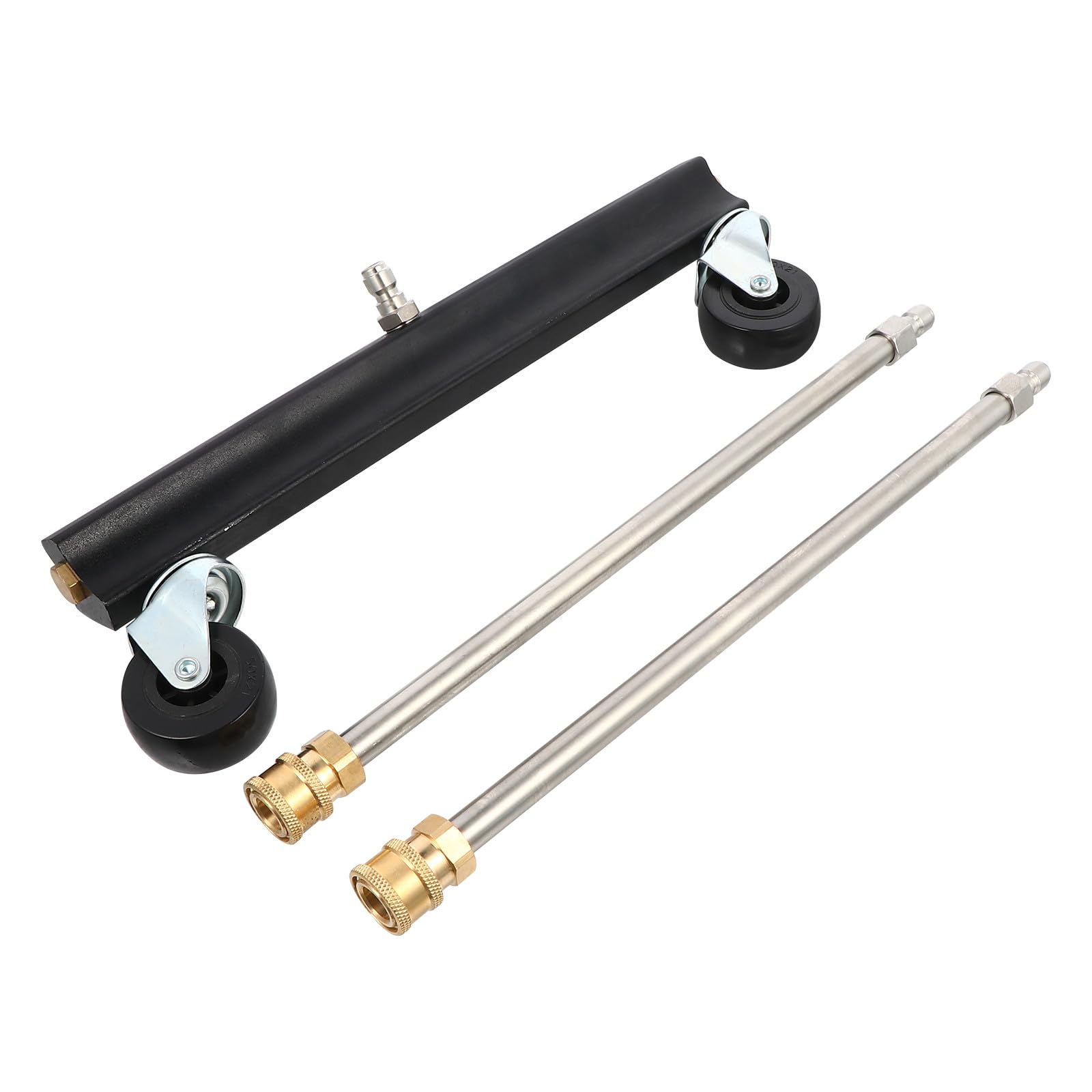 Kichvoe Limpiador de Tren de Aterrizaje para Hidrolimpiadora Alta Presión, Cepillo de Lavado de Autos Varilla de Extensión de Acero Inoxidable y Conector Rápido 1/4, Herramienta