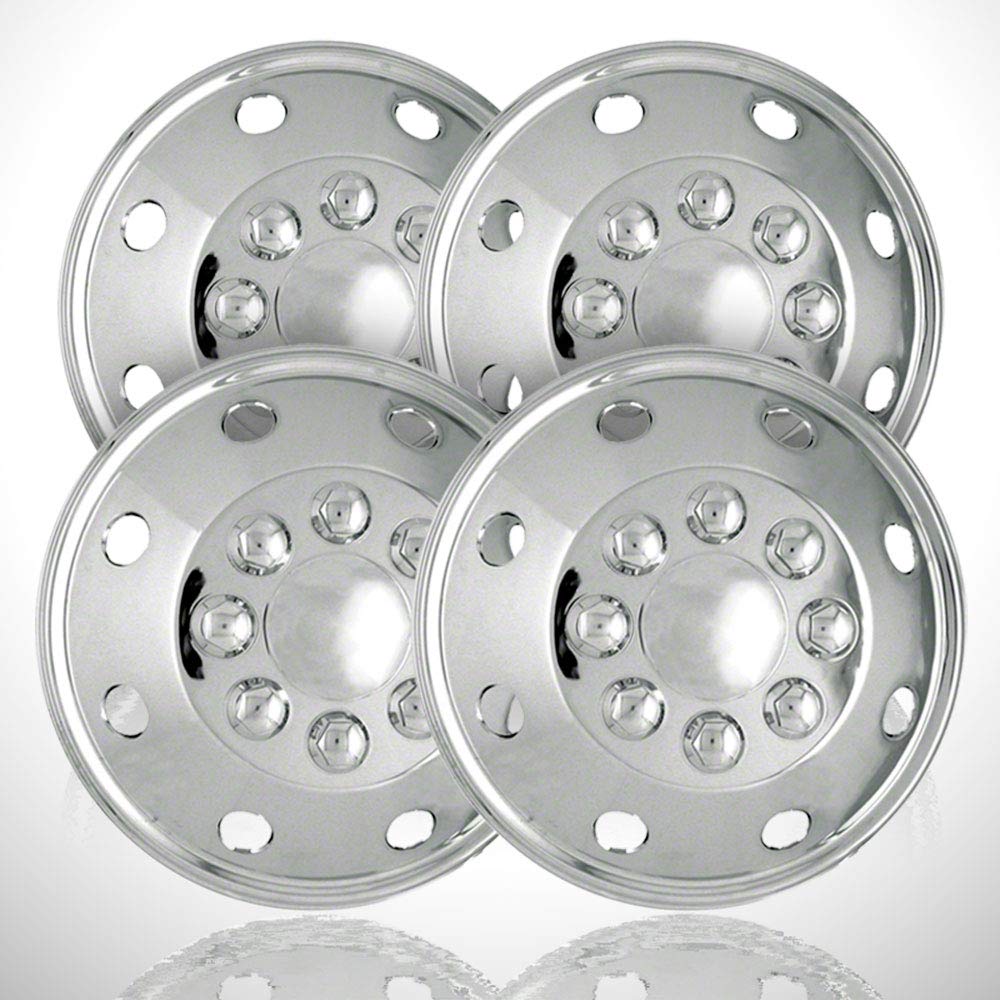 4-pack of 16' Push-on Polished 8 Lug Wheel Simulators