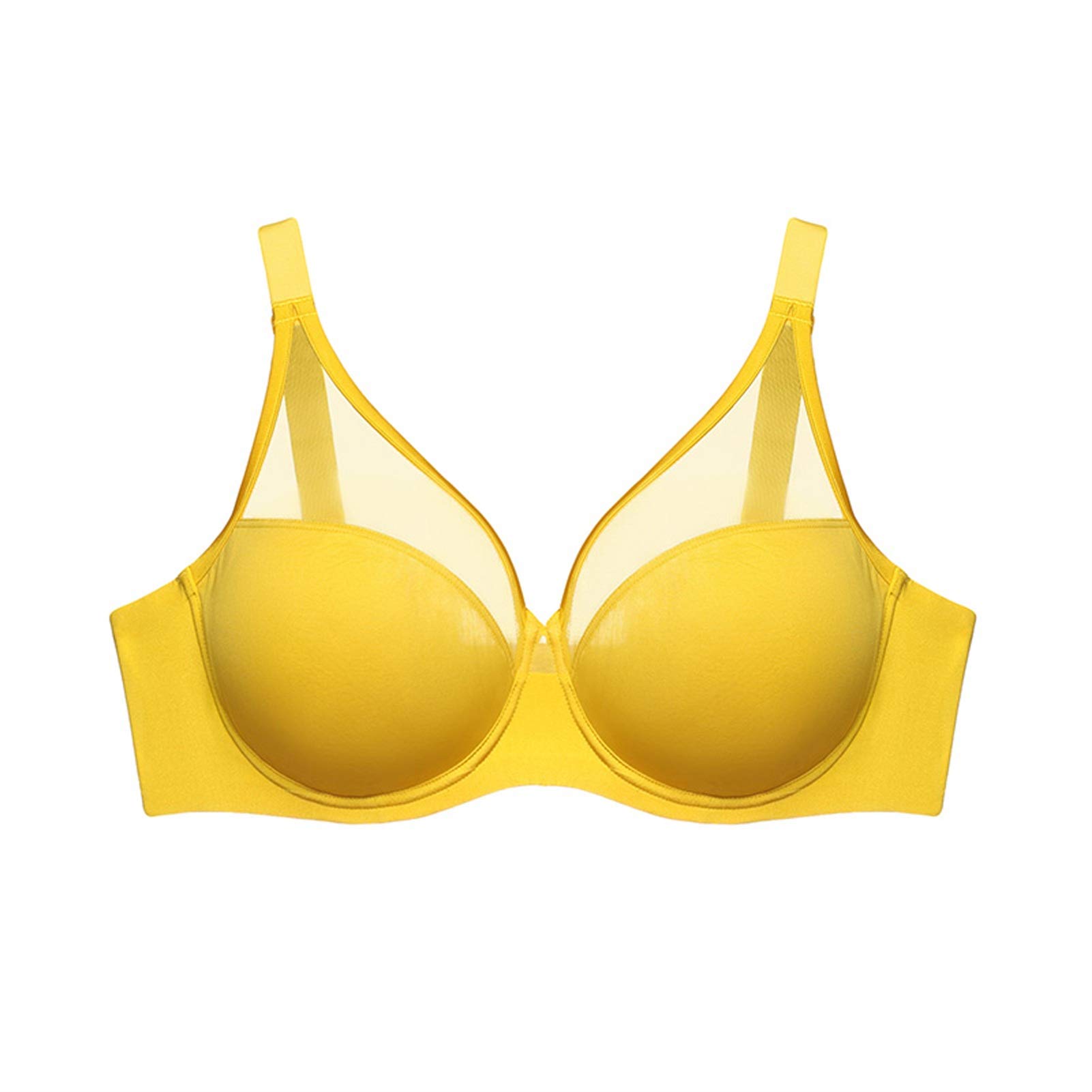 Sujetador sin alambres para mujer de talla grande,Comfort Revolution Wirefree Bralette de cobertura completa para uso diario
