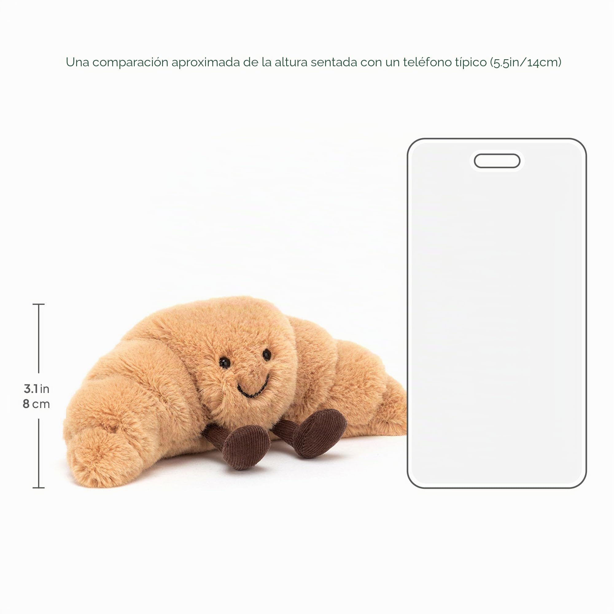 Jellycat Amuseables Croissant Stuffed Toy, Small 8.5 Inches