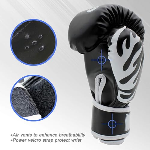 Miniatura 9 de Guantes de boxeo para niños de 4 onzas, 6 onzas, 8 onzas, guantes de boxeo para niños y jóvenes, guantes de entrenamiento para saco de boxeo,