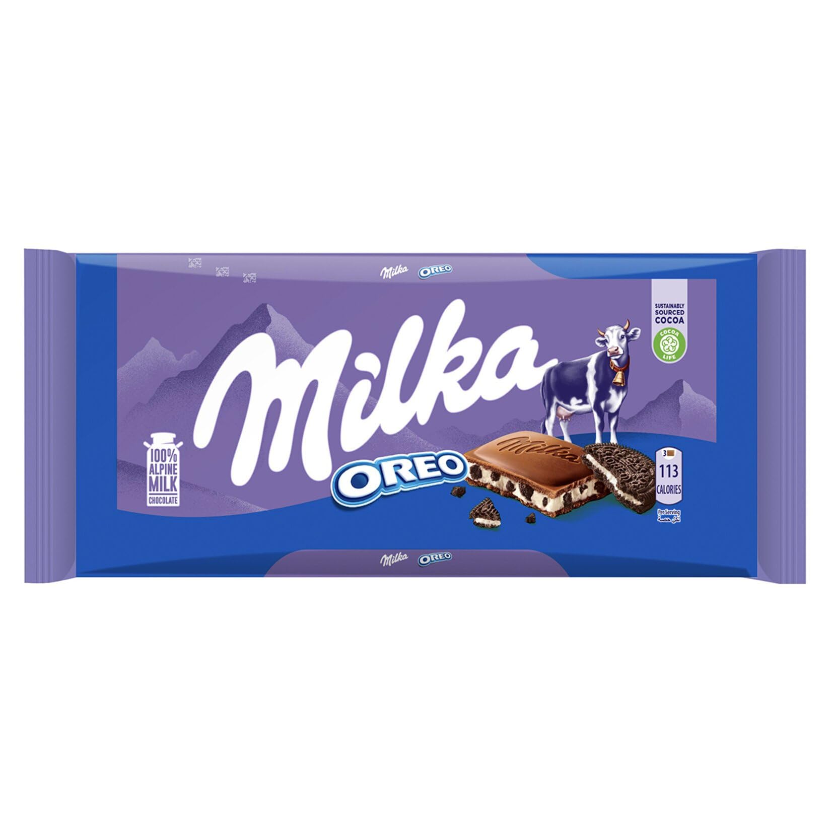 Oreo Milk Chocolate Bar Pouch, 100 g