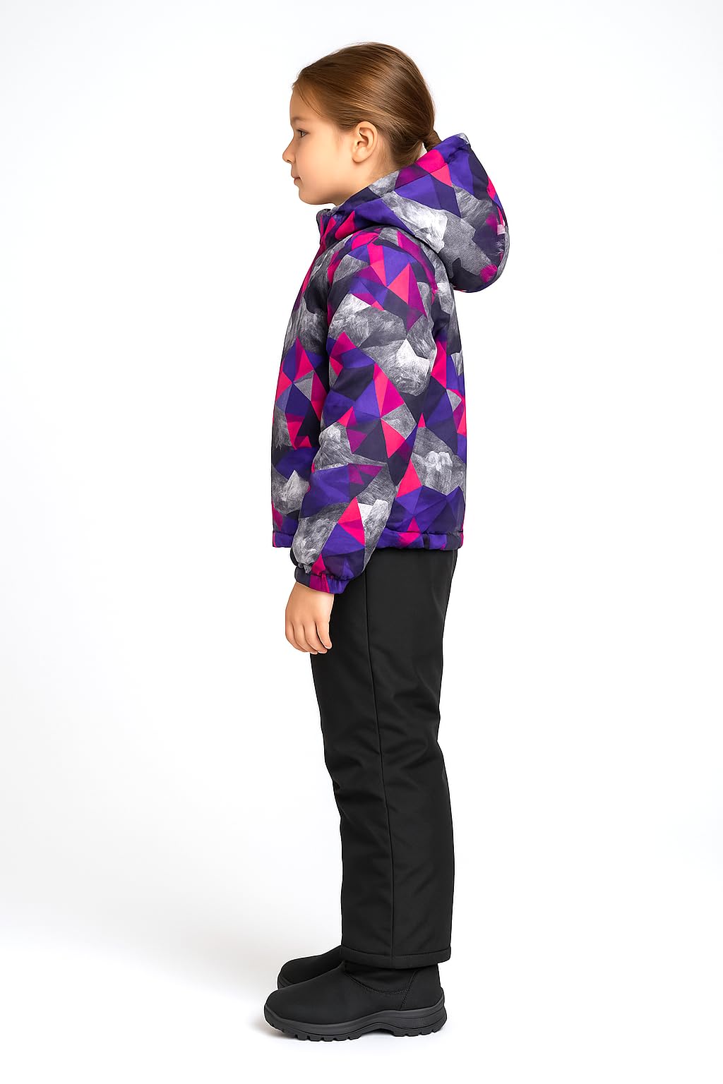 Kinder Schneeanzug, Winter Skianzug Set, Zweiteiler mit Skijacke und Skihose, Blau, Camouflage Muster, Schneedicht, Verdickt mit Futter, für Mädchen/Jungen, Gr.128-152